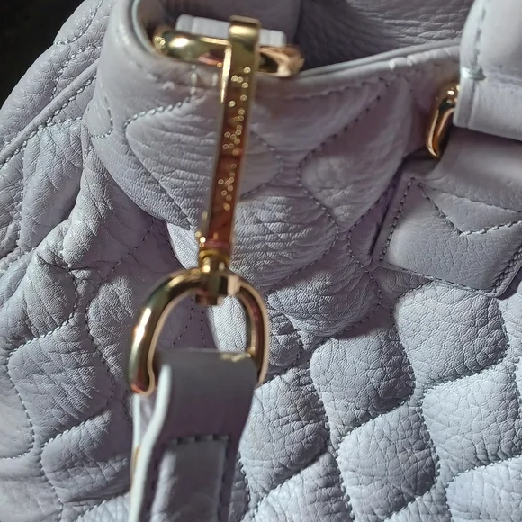 Vera Bradley Gray Quilted Top-Handle Satchel - Picture 13 of 15